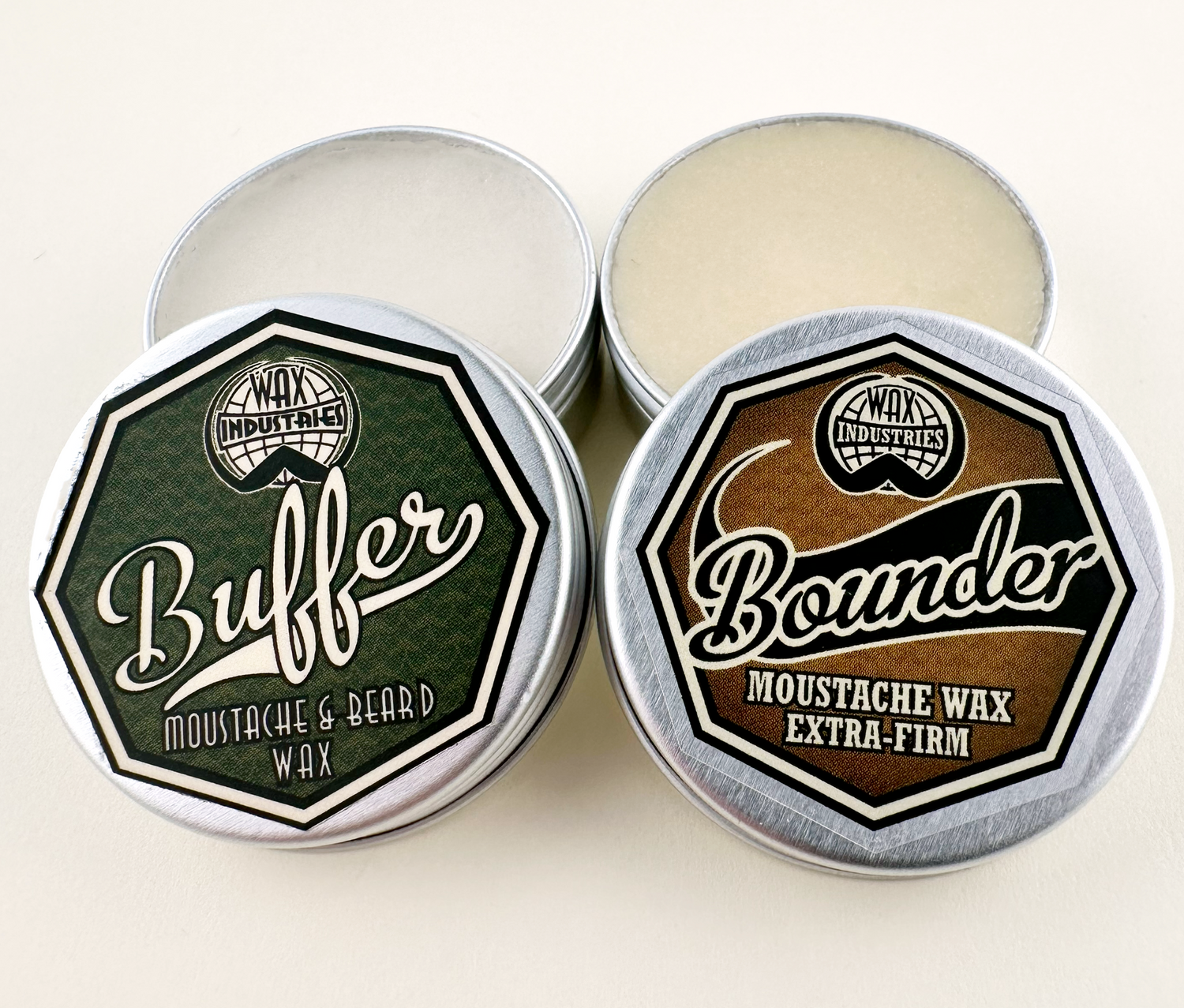 Buffer Moustache and Beard Wax Triple-Pack :: 3x 10g Tins
